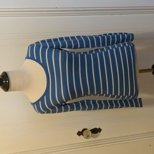 Banana Republic blue/white striped top